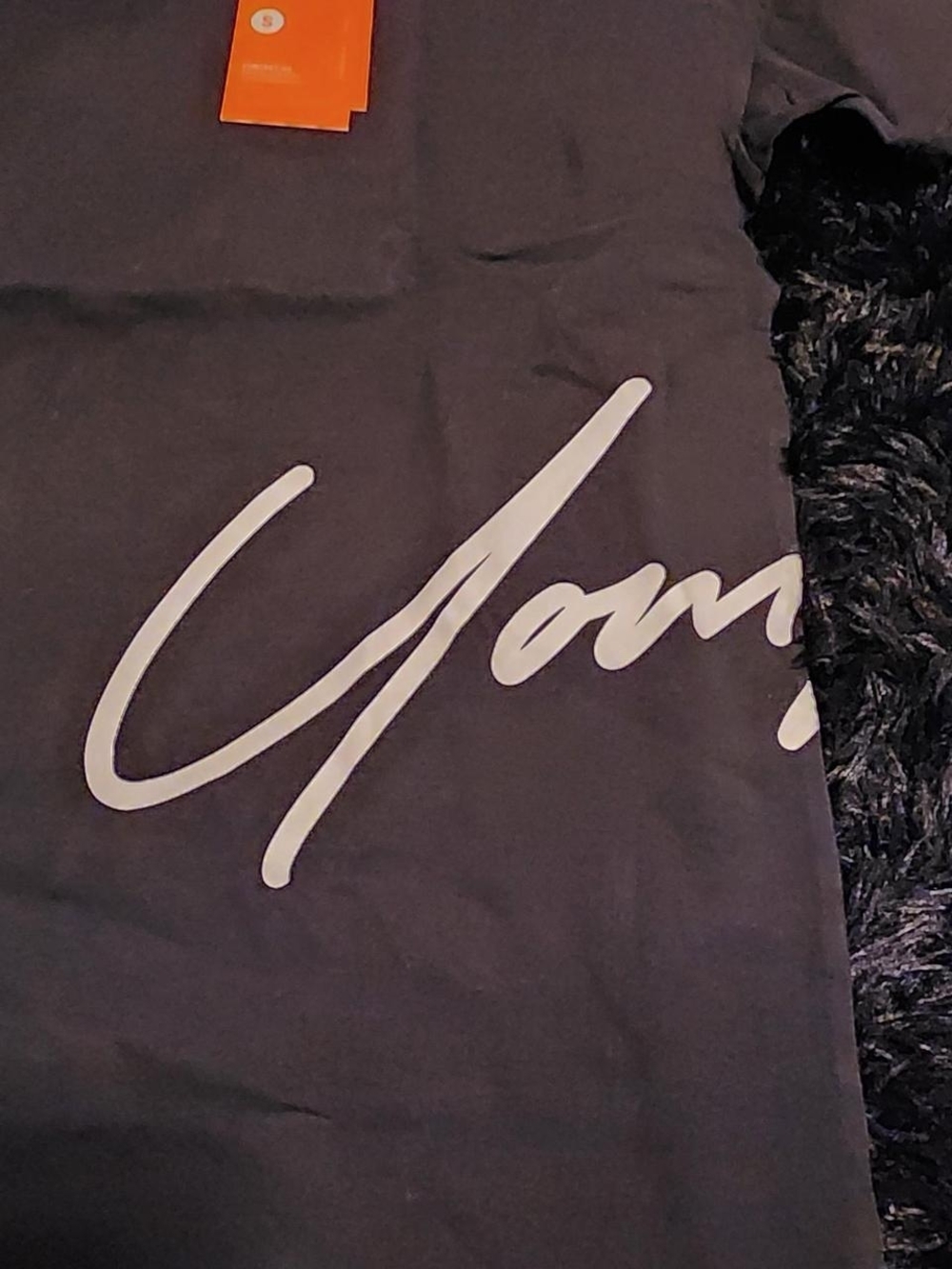 YoungLA Black Short Sleeve Graphic Crew T-Shirt with White Script - Picture 2 of 4